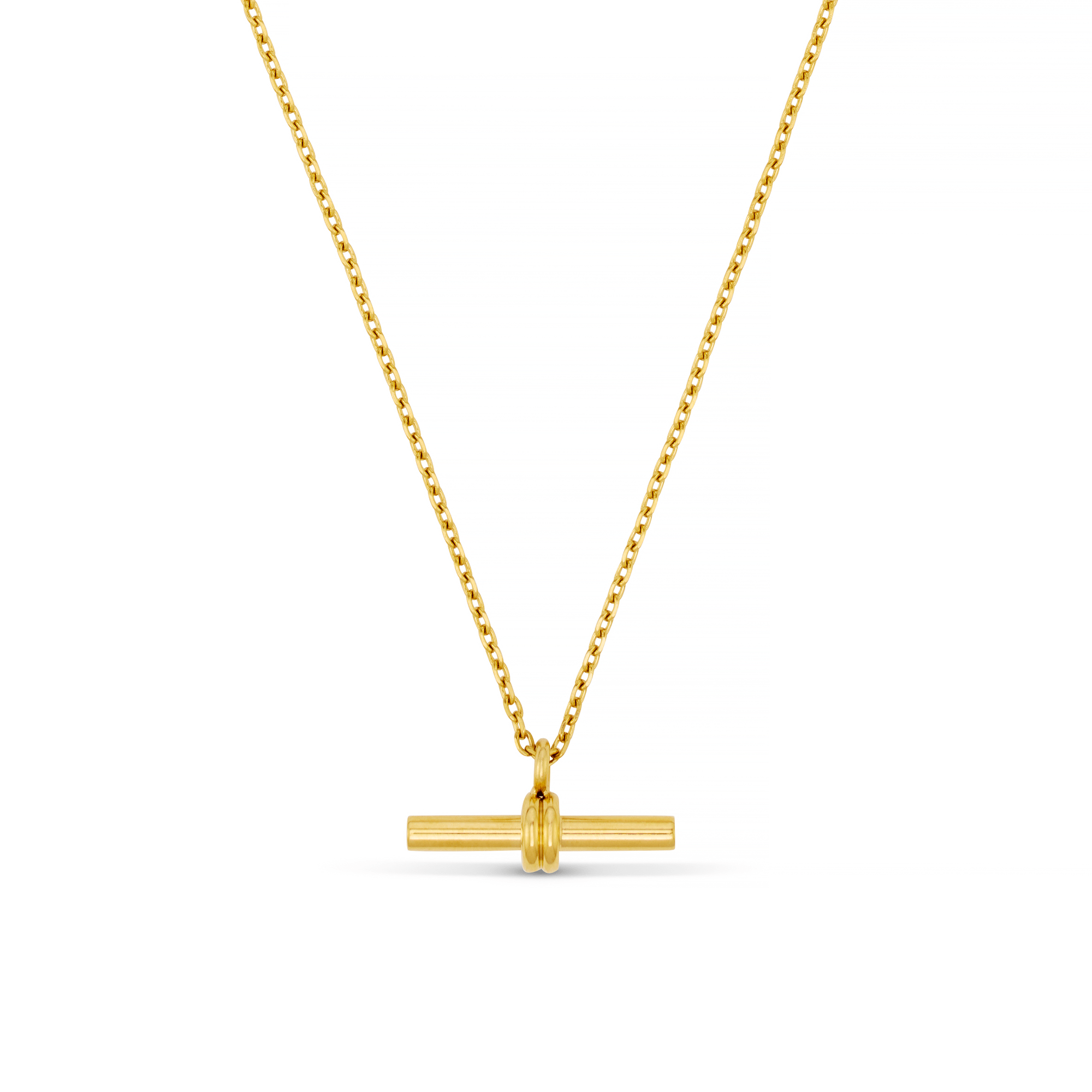 Necklaces LUXE Linear T-Bar Drop Necklace - Gold Orelia Jewellery